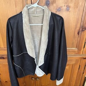 Velvet Black and Cream Blazer